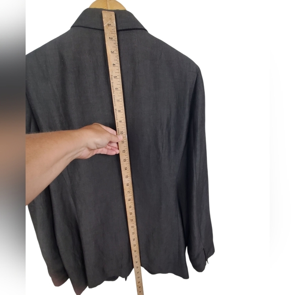 DKNY Women's Linen Blend Suit Set. Charcoal. 14/14P - Picture 9 of 16